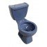 Mexican Talavera Toilet Set Yale Blue